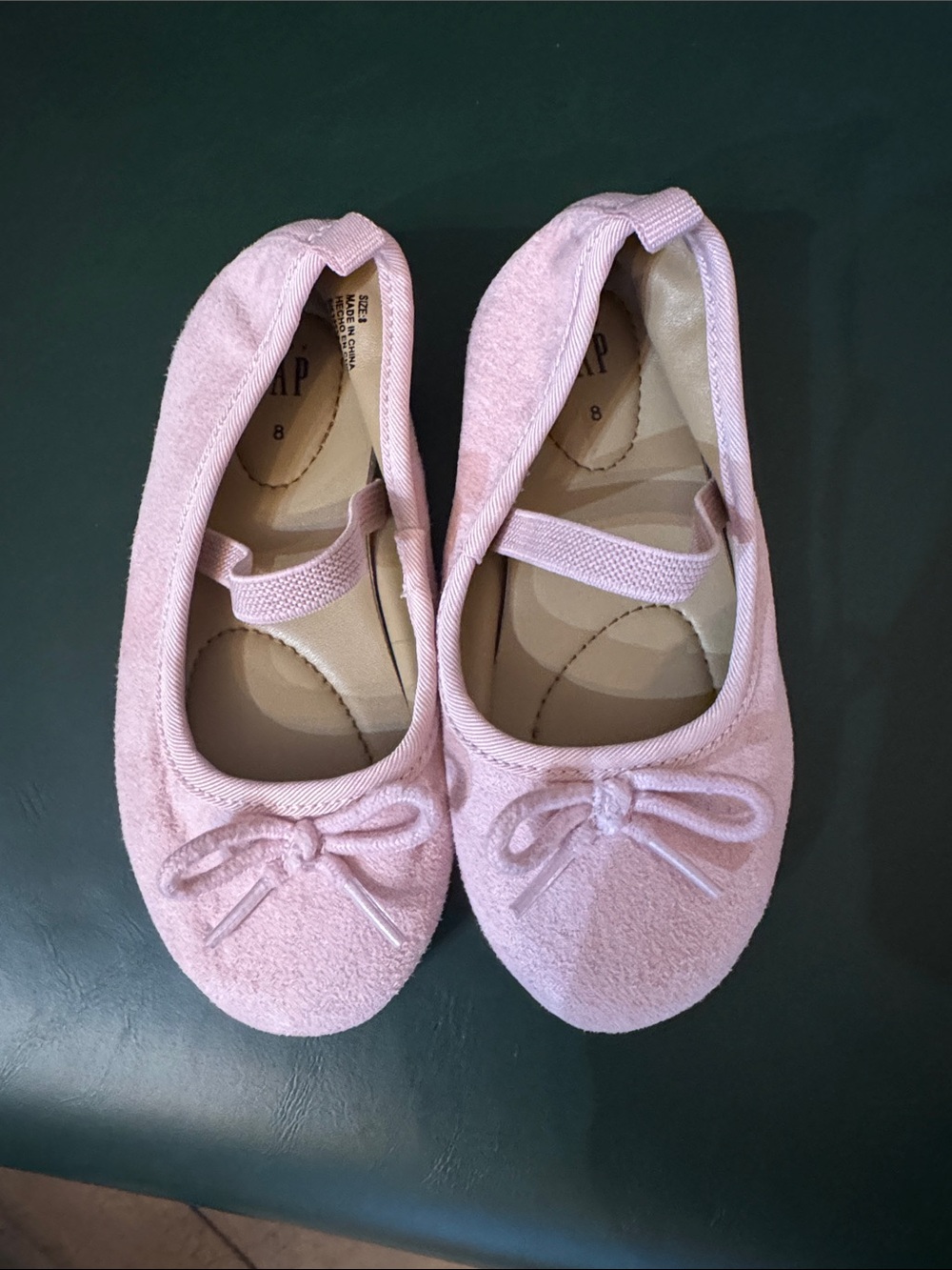 GAP Girls Light Pink Mary Jane Flats with Bow (8T)